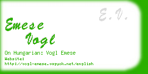 emese vogl business card